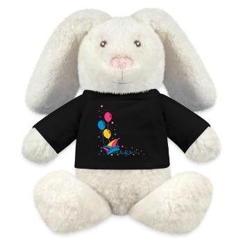 Narrenkappe Karneval Fasching - MiniFeet® RecycelHase® Creme - Schwarz - Vorne