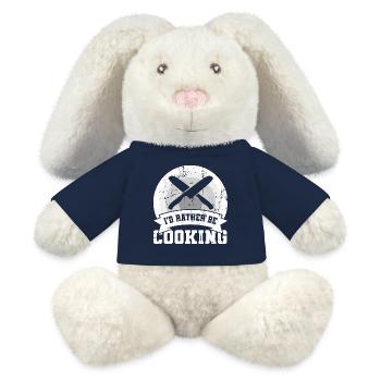 I'd rather cook - MiniFeet® RecycelHase® Bunny Cream - french navy - Front