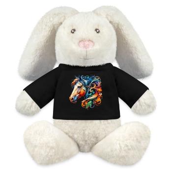 Horse - MiniFeet® RecycelHase® Bunny Cream - black - Front