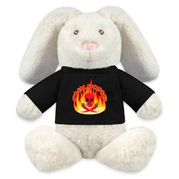 Roi du Chili - Lapin en peluche recyclé MiniFeet® Crème - noir - Devant