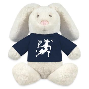 Cow Tennis Tennis Player Silhouette Minimalist - MiniFeet® RecycelHase® Bunny Cream - french navy - Front