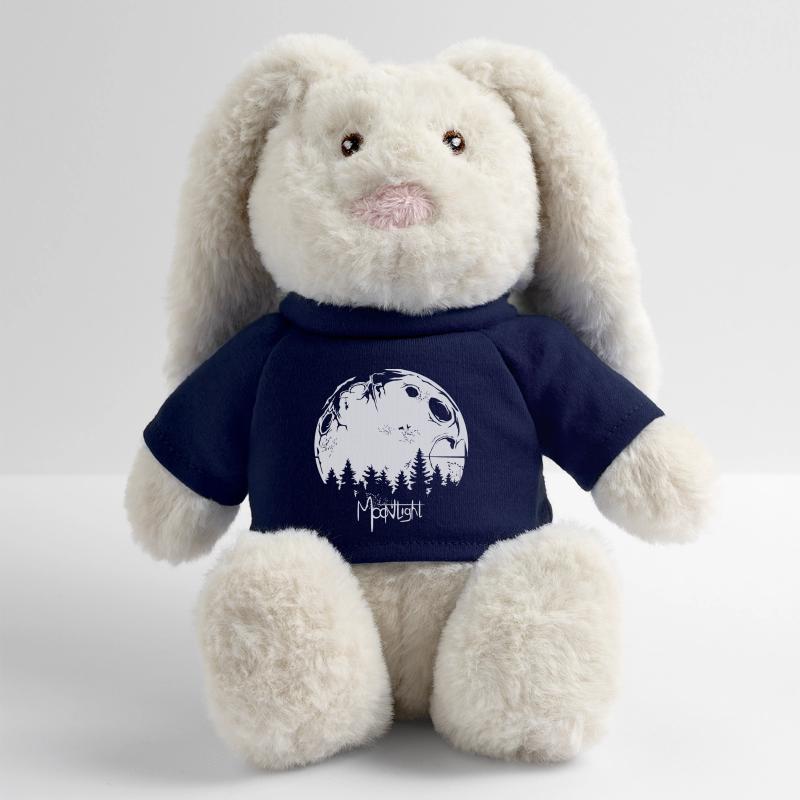 Moon Graffiti Forêt Arbre Nuit Clair de Lune Symbole Lapin en peluche recyclé MiniFeet® Crème