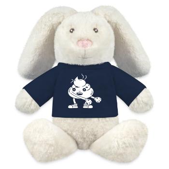 Funny poop pile dancing - MiniFeet® RecycelHase® Bunny Cream - french navy - Front