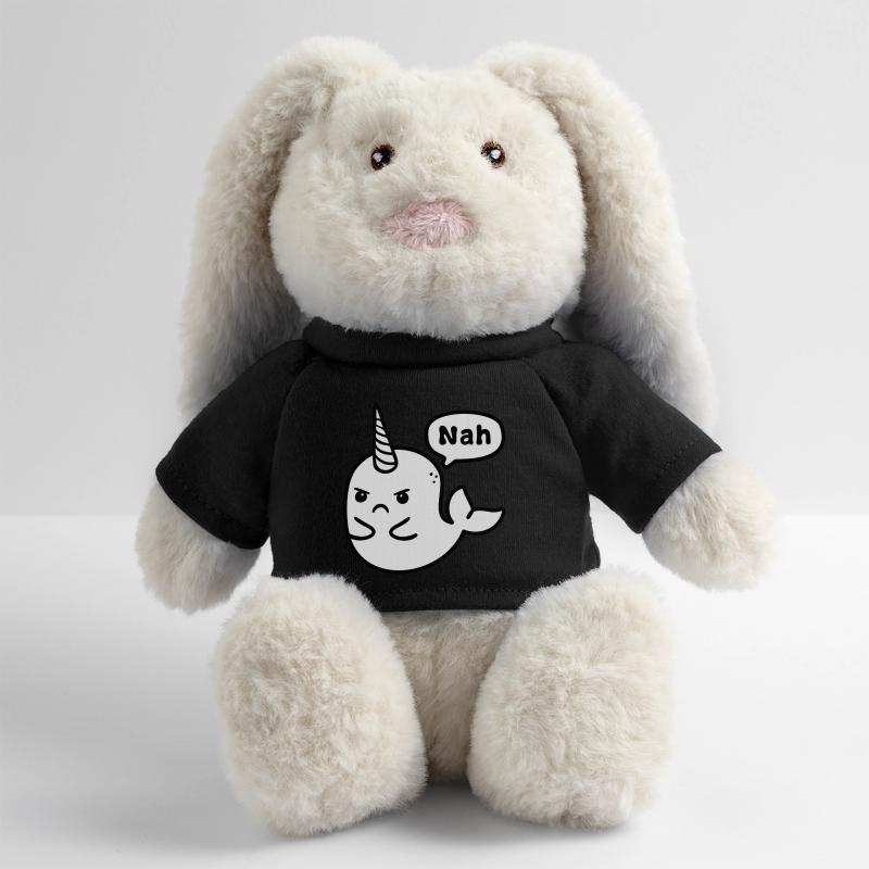 Interdiction de chasse à la baleine Lapin en peluche recyclé MiniFeet® Crème