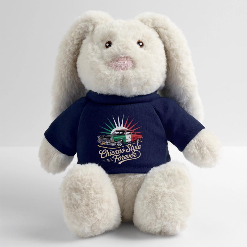 Chicano Forever Mexico Pride Lapin en peluche recyclé MiniFeet® Crème