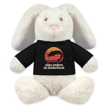 Welsangler – Alles Andere Ist Köderfisch - MiniFeet® RecycelHase® Creme - Schwarz - Vorne