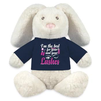  Eyelash Artist Cosmetologist Lash Technician - MiniFeet® RecycelHase® Bunny Cream - french navy - Front