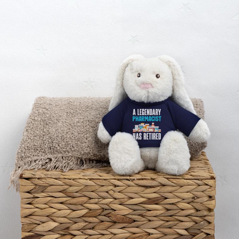 Pharmacien Technicien Pharmaceutique Lapin en peluche recyclé MiniFeet® Crème