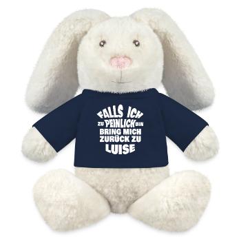 Luise as a bachelor party - MiniFeet® RecycelHase® Bunny Cream - french navy - Front