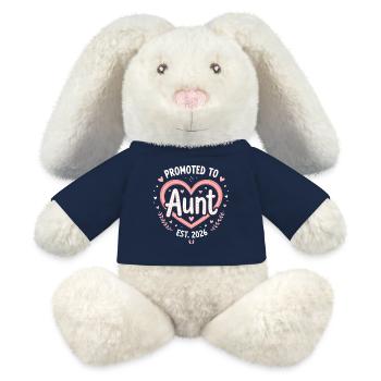Tante 2026 Tante 2026 Befördert zu Tante 2026 - MiniFeet® RecycelHase® Creme - French Navy - Vorne