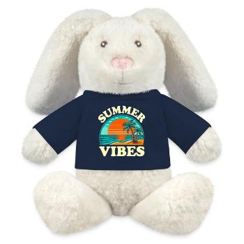 Palmen-Sommer- und Sonnenuntergangsstimmung - MiniFeet® RecycelHase® Creme - French Navy - Vorne