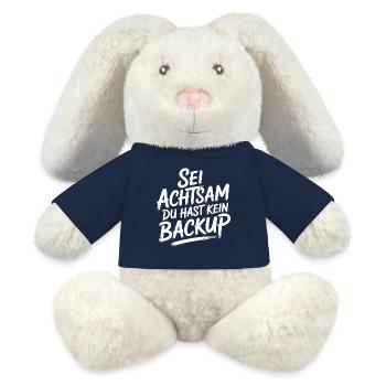 Motiv Achtsamkeit - MiniFeet® RecycelHase® Creme - French Navy - Vorne