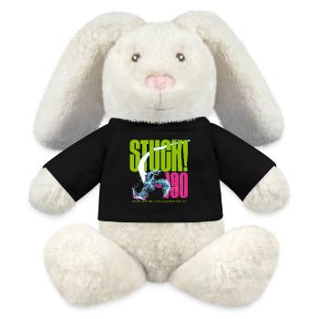 STUCK! 100 Shield Cracked - MiniFeet® RecycelHase® Bunny Cream - black - Front