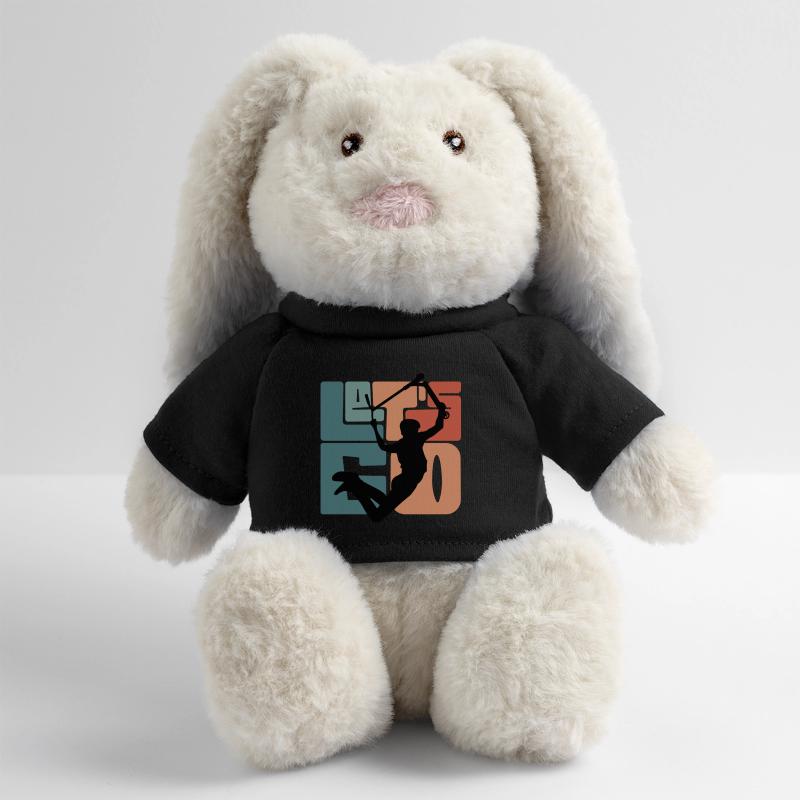 Let's go Lapin en peluche recyclé MiniFeet® Crème