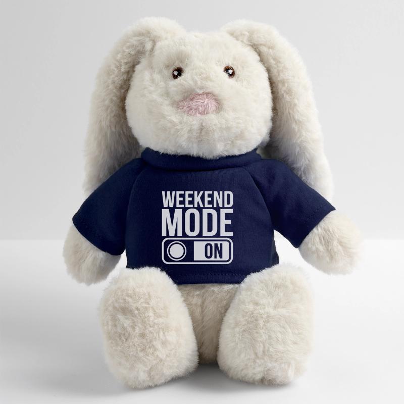 Mode week-end activé Lapin en peluche recyclé MiniFeet® Crème