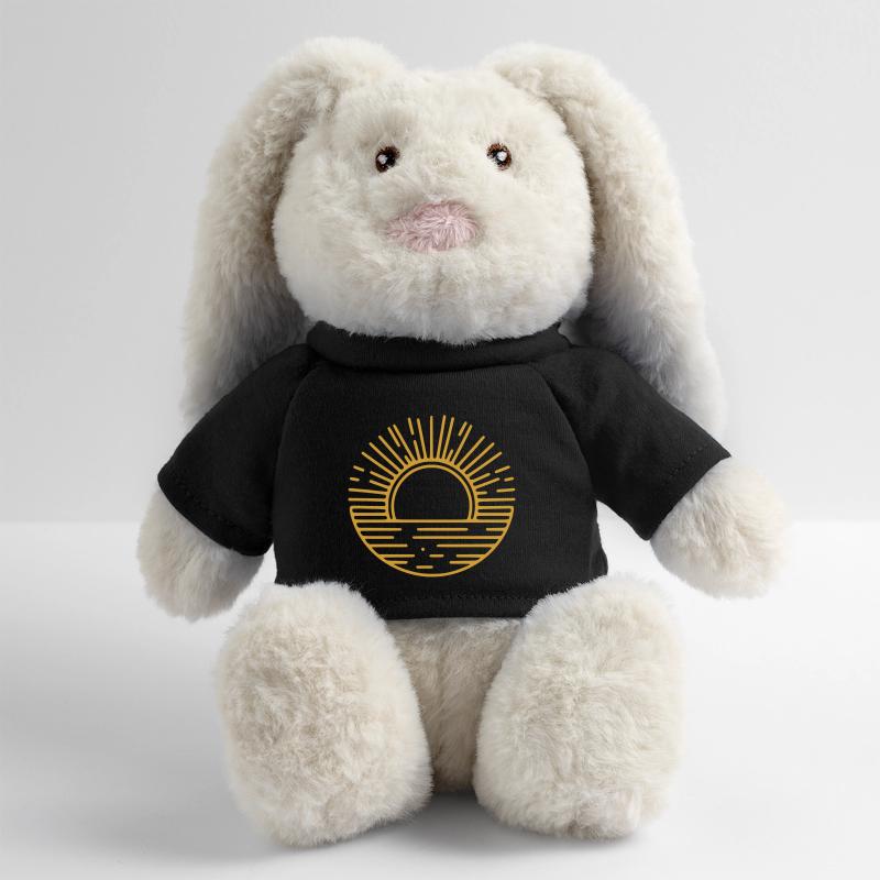 Graphique Soleil Soleil Icône Lapin en peluche recyclé MiniFeet® Crème