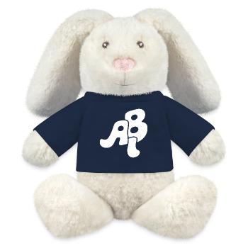 Abi - Abitur - Geschenk - MiniFeet® RecycelHase® Creme - French Navy - Vorne