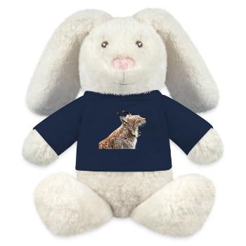 linx luchs cat katze - MiniFeet® RecycelHase® Creme - French Navy - Vorne