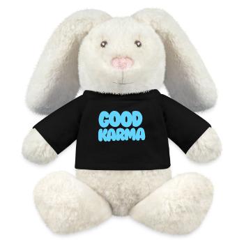 Good Karma light blue - MiniFeet® RecycelHase® Creme - Schwarz - Vorne