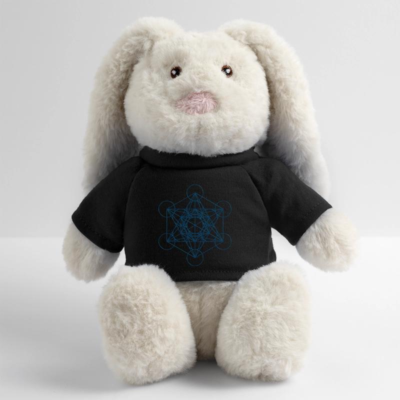 Le cube de Metatron - bleu Lapin en peluche recyclé MiniFeet® Crème