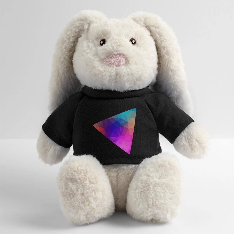 Triangle coloré Lapin en peluche recyclé MiniFeet® Crème