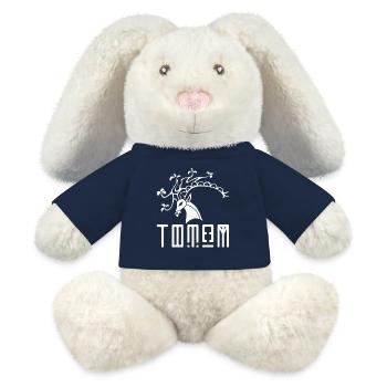Weißhirschtier-Totem - MiniFeet® RecycelHase® Creme - French Navy - Vorne