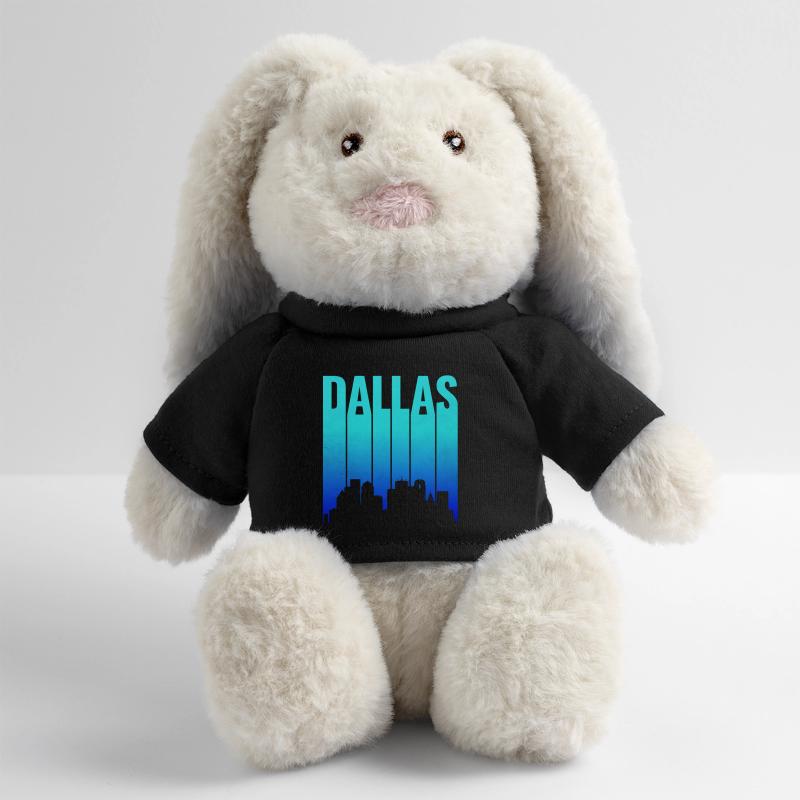 Dallas Skyline Gradient Typography MiniFeet® RecycelHase® Bunny Cream