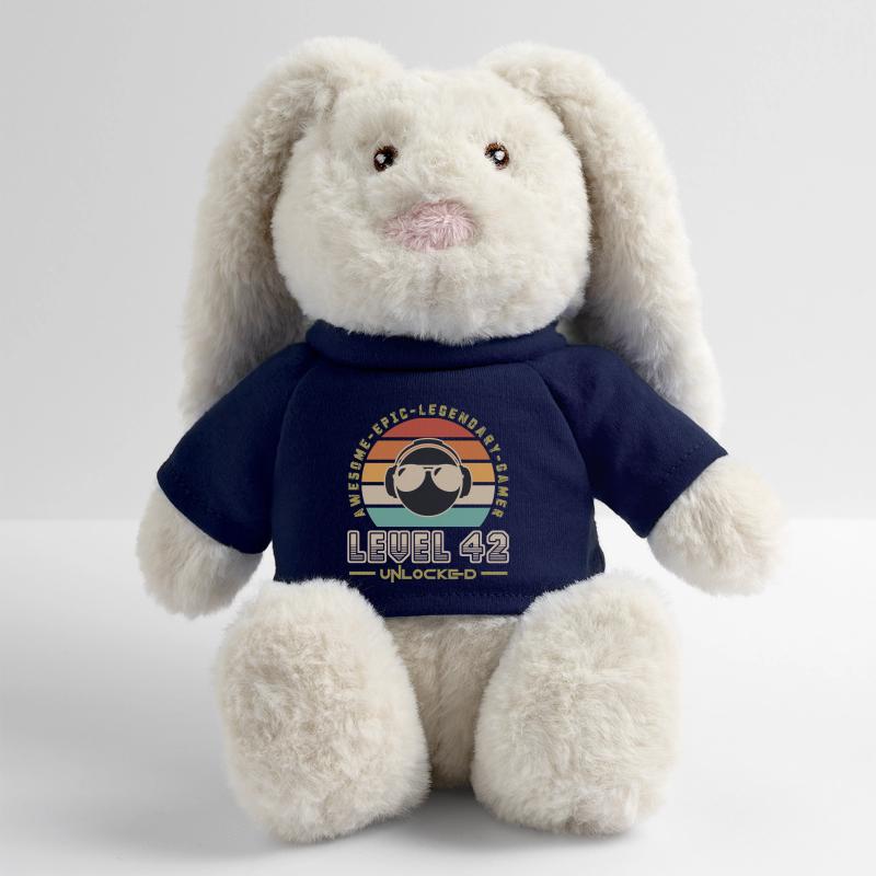 Level 42 Lapin en peluche recyclé MiniFeet® Crème