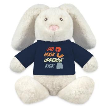 Jab Hook Uppercut Kick - MiniFeet® RecycelHase® Creme - French Navy - Vorne