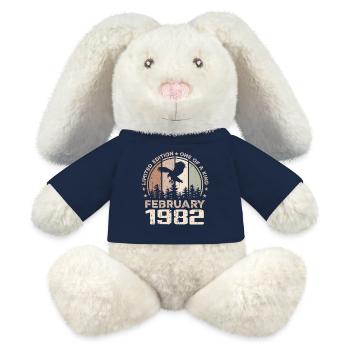 Unvergleichlich seit Februar 1982, 42. Jahrestag - MiniFeet® RecycelHase® Creme - French Navy - Vorne