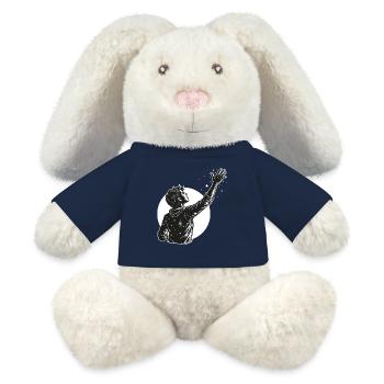 Cosmic Reach in Schwarz-Weiß - MiniFeet® RecycelHase® Creme - French Navy - Vorne