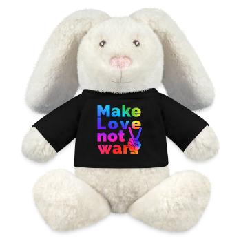 make love - MiniFeet® RecycelHase® Bunny Cream - black - Front