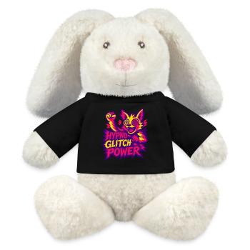 Hypno Glitch Power! - MiniFeet® RecycelHase® Bunny Cream - black - Front