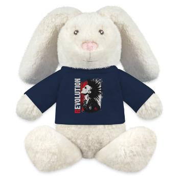 Punkrock Mädchen Revolution - MiniFeet® RecycelHase® Creme - French Navy - Vorne