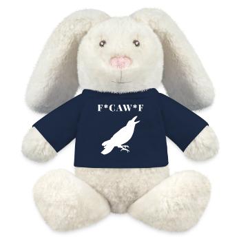 FCAWF Funny Crow Bird Design - MiniFeet® RecycelHase® Bunny Cream - french navy - Front