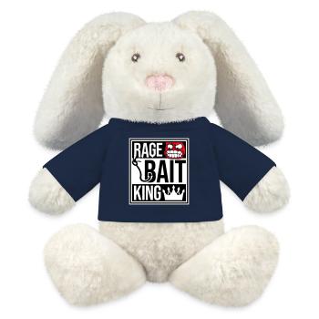Rage Bait King Online Troll Attention Fun - MiniFeet® RecycelHase® Bunny Cream - french navy - Front