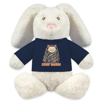 Katzenmantel Stay Warm Blütenmuster - MiniFeet® RecycelHase® Creme - French Navy - Vorne