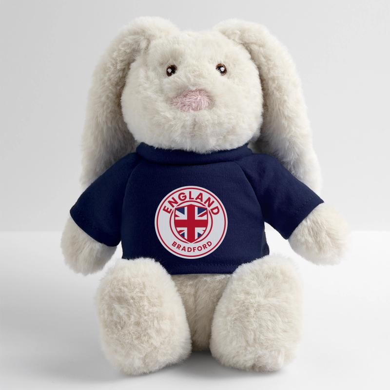 Drapeau du drapeau de Bradford d’Angleterre Lapin en peluche recyclé MiniFeet® Crème