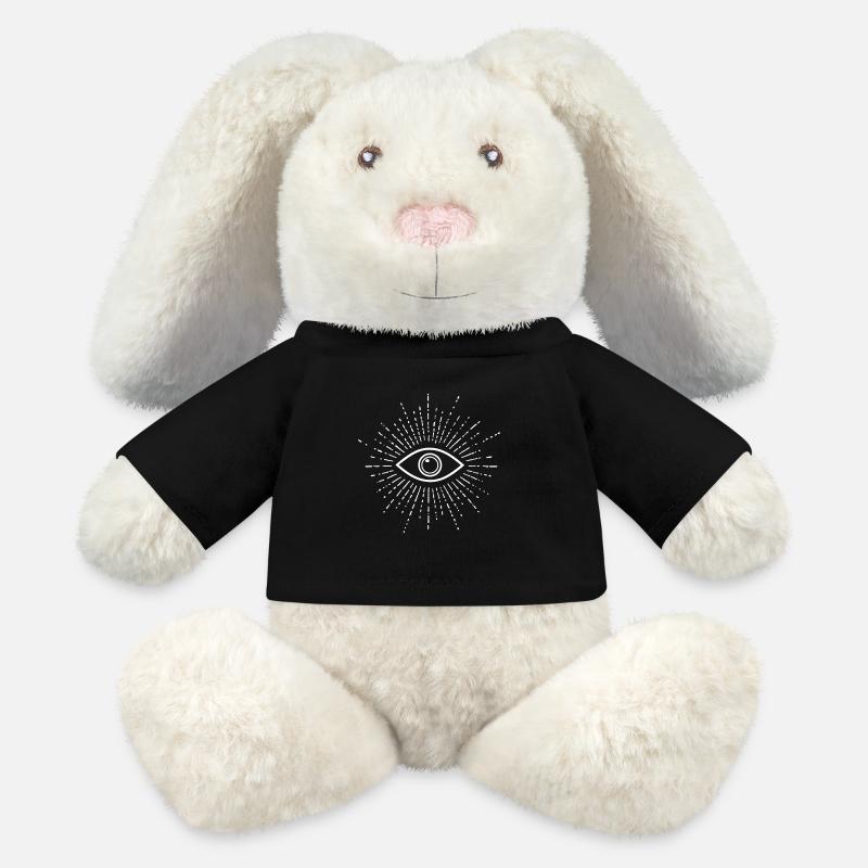All-Seeing Eye Ray Glow - MiniFeet® RecycelHase® Bunny Cream - black