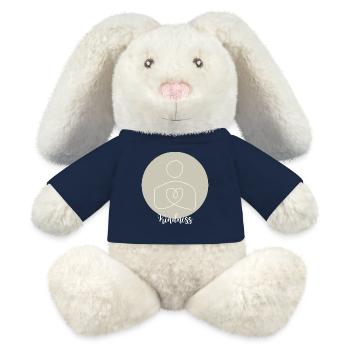 Ligne du cœur de la bonté - Lapin en peluche recyclé MiniFeet® Crème - bleu marine - Devant