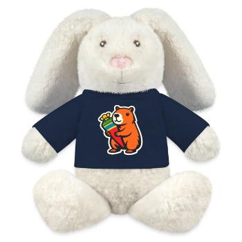 capybara einschulung - MiniFeet® RecycelHase® Creme - French Navy - Vorne