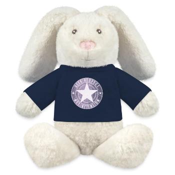 SEEK RESPECT stern pink frauenpower - MiniFeet® RecycelHase® Bunny Cream - french navy - Front