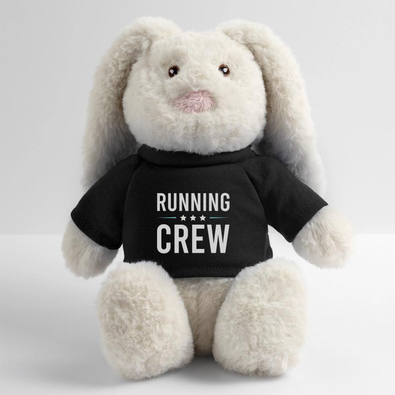 Équipe de course Lapin en peluche recyclé MiniFeet® Crème