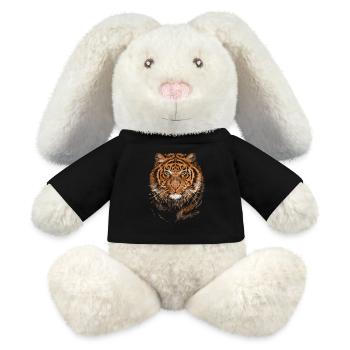Tiger - MiniFeet® RecycelHase® Bunny Cream - black - Front
