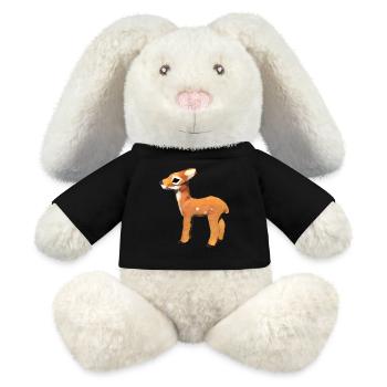 Fawn design - MiniFeet® RecycelHase® Bunny Cream - black - Front