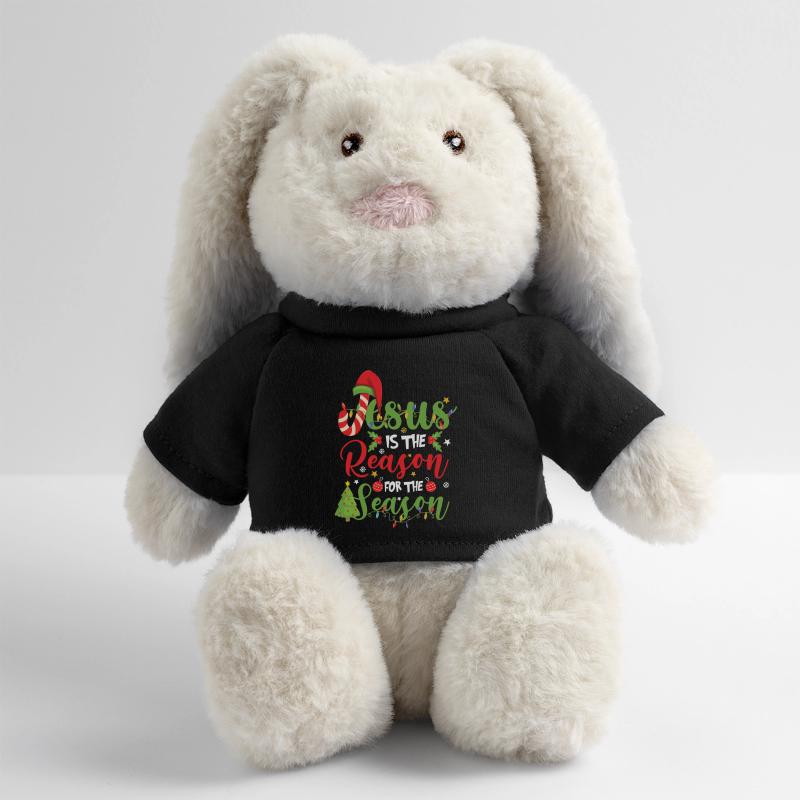 Raison de la conception de Noël de la saison Lapin en peluche recyclé MiniFeet® Crème