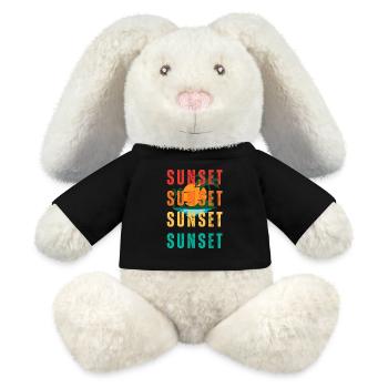 Coucher de soleil - MiniFeet® RecycelHase® Creme - Schwarz - Vorne
