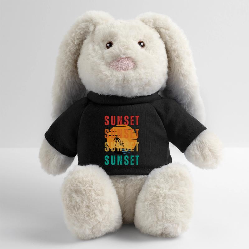Coucher de soleil coucher de soleil Lapin en peluche recyclé MiniFeet® Crème
