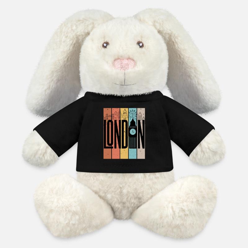 Farbe von London - MiniFeet® RecycelHase® Creme - Schwarz