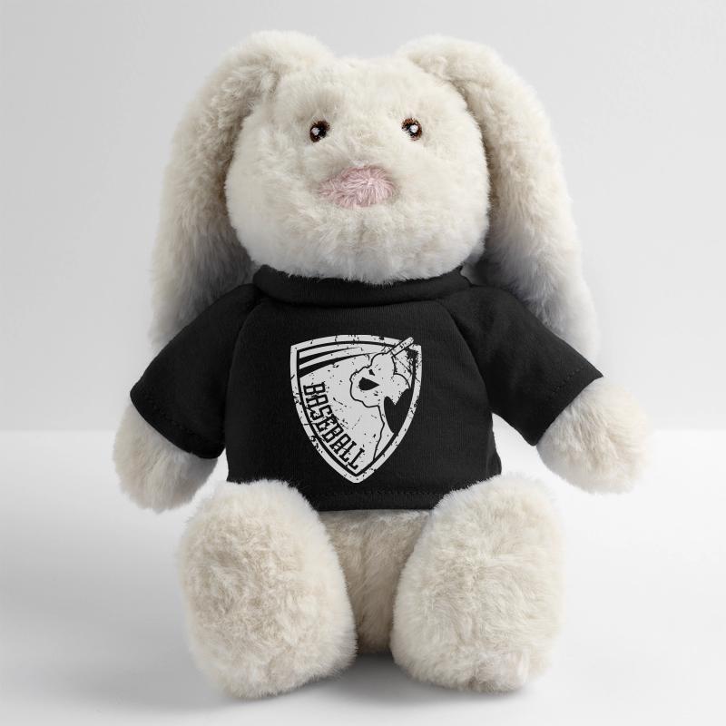 Base-ball Lapin en peluche recyclé MiniFeet® Crème